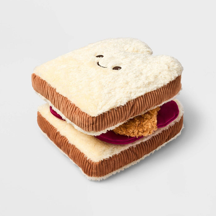 12" Stackable Peanut Butter and Jelly Sandwich Stuffed Animal - Gigglescape