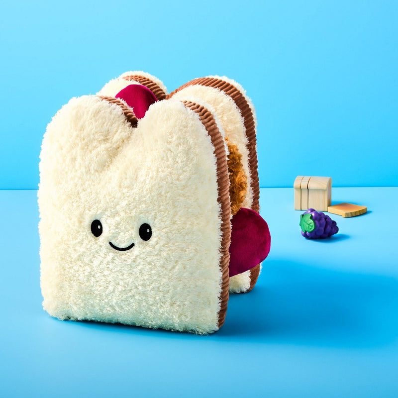 12" Stackable Peanut Butter and Jelly Sandwich Stuffed Animal - Gigglescape