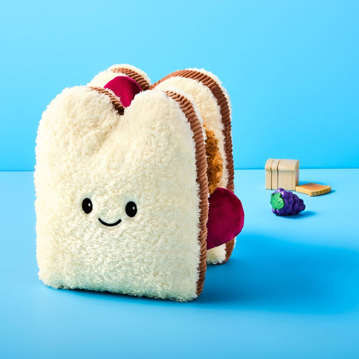 12" Stackable Peanut Butter and Jelly Sandwich Stuffed Animal - Gigglescape