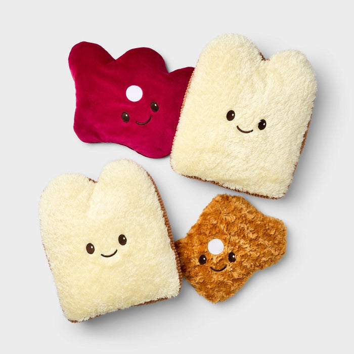 12" Stackable Peanut Butter and Jelly Sandwich Stuffed Animal - Gigglescape
