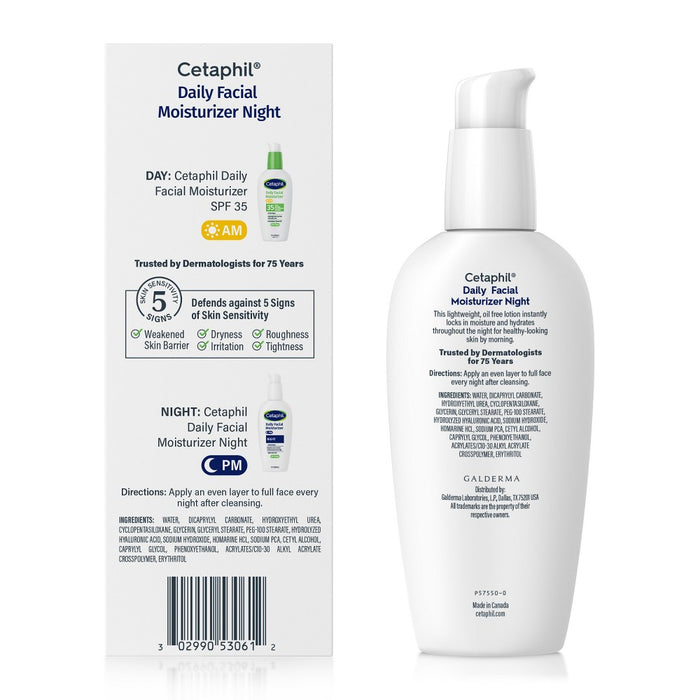 Cetaphil Daily Oil Free Face Moisturizer for Night - 3oz