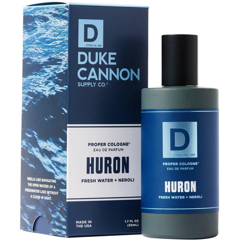 Duke Cannon Men's Huron Proper Cologne - Fresh Water & Neroli Cologne - 1.7 fl oz