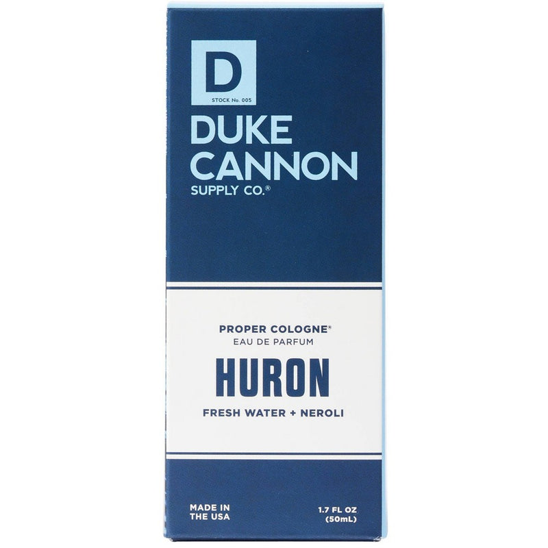 Duke Cannon Men's Huron Proper Cologne - Fresh Water & Neroli Cologne - 1.7 fl oz