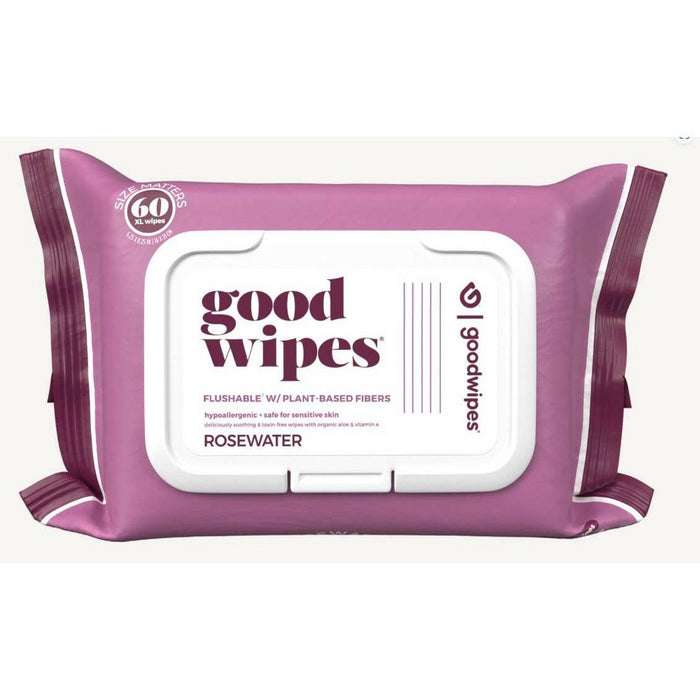 Goodwipes Rosewater Flushable Wipes - 4pk/60ct