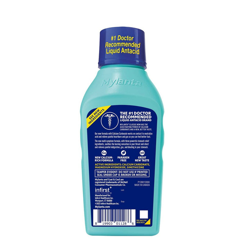 Mylanta Heartburn and Gas Relief Liquid Antacid - Classic Flavor - 12 fl oz