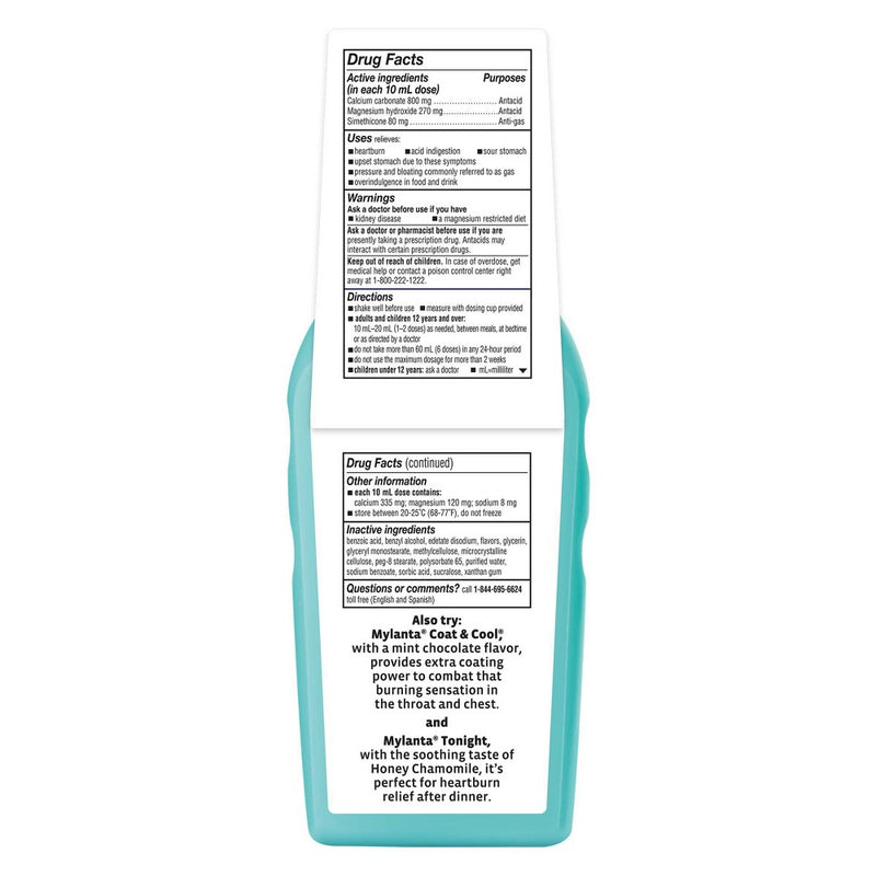 Mylanta Heartburn and Gas Relief Liquid Antacid - Classic Flavor - 12 fl oz