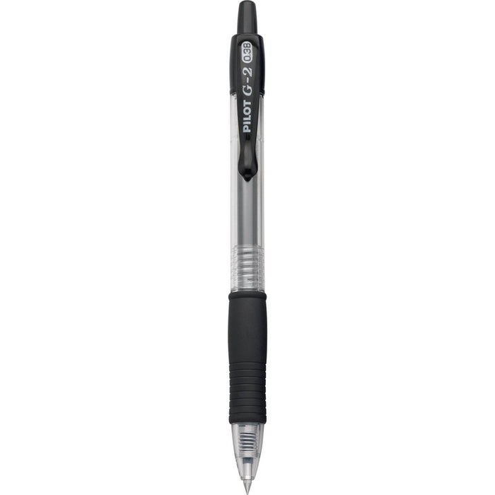Pilot 3ct G2 Gel Pens Ultra Fine Point 0.38mm Black Ink: Retractable, Rubber Grip, Stationery & Office Supplies