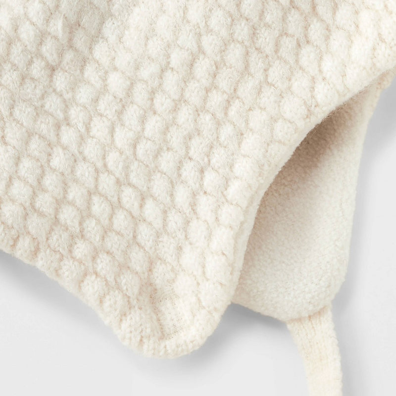 Baby Pom Hat and Mitten Set - Cat & Jack Cream 6-12M
