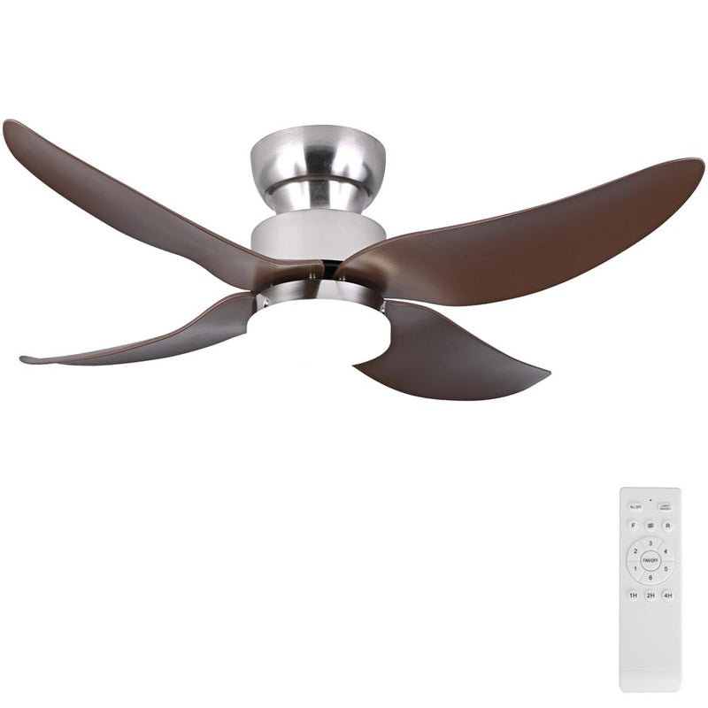 Ceiling Fan With Lights And Remote, 42 Inch Modern Ceiling Fan, Adjustable In 3 Colors, With 6-Speed Reversible DC Motor, Low Noise, Can Be Used In Indoor And Outdoor Fans (Silver)