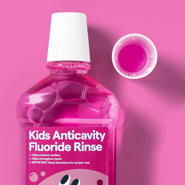 Anticavity Kids' Fluoride Rinse Mouthwash Bubble Gum Flavor - 16.9 fl oz - up&up