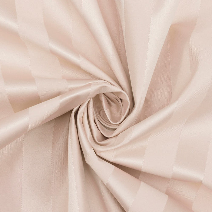 2pc 37"x84" Sun Zero Dimani Satin Striped 100% Blackout Rod Pocket Curtain Panel Pair Blush: Energy Efficient, Noise Reduction