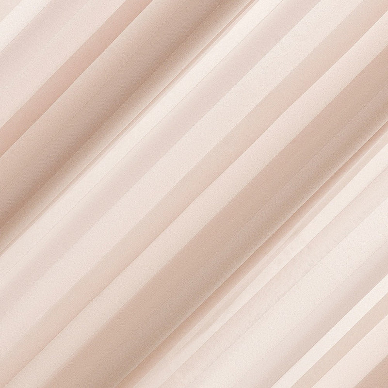 2pc 37"x84" Sun Zero Dimani Satin Striped 100% Blackout Rod Pocket Curtain Panel Pair Blush: Energy Efficient, Noise Reduction
