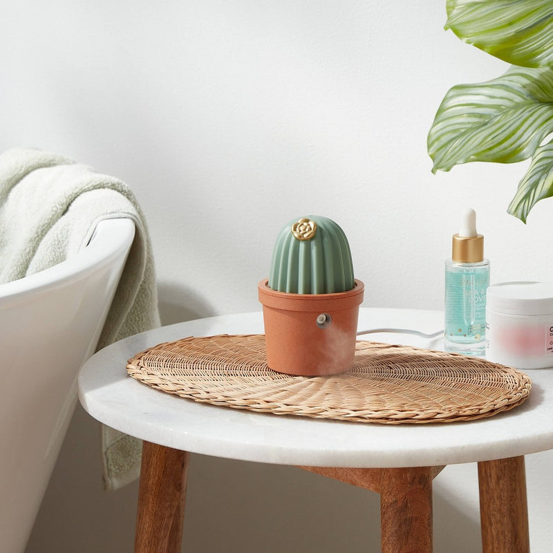 Cactus Ultrasonic Mini Diffuser - Threshold: Portable Spa Experience, USB Rechargeable, Auto Shut-Off