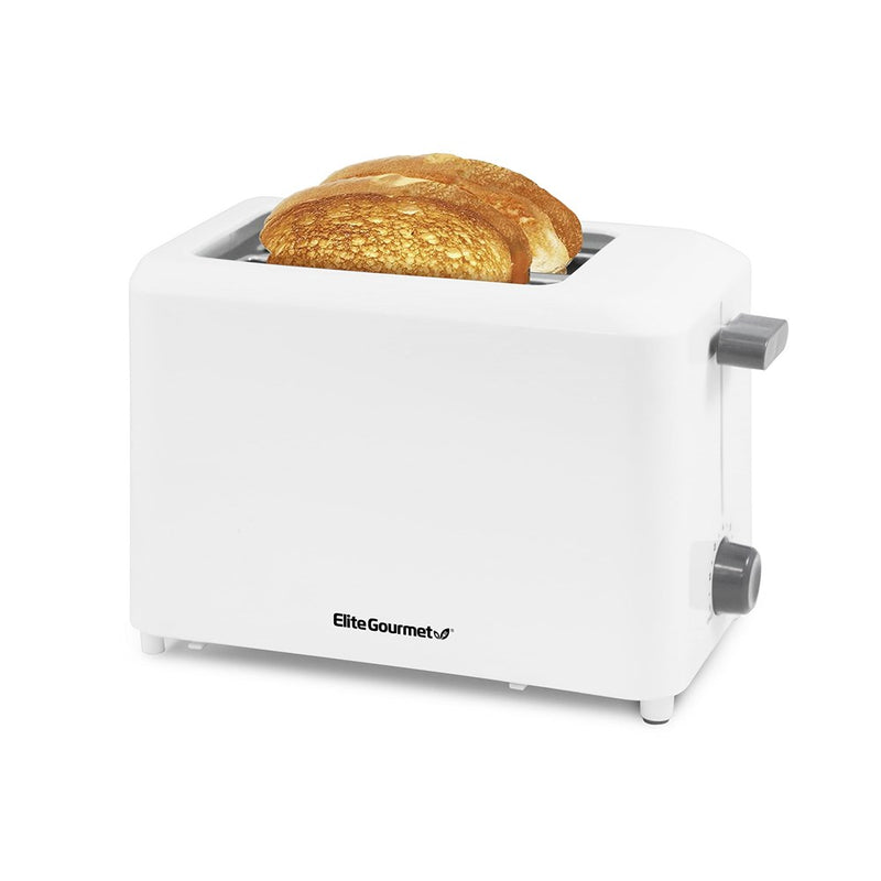 Elite Gourmet ECT-1027 Cool Touch Toaster, 7 Toast Settings Cancel Functions, Slide Out Crumb Tray, Extra Wide 1.5" Slots For Bagels Waffles Specialty Breads, Puff Pastry, Snacks, White