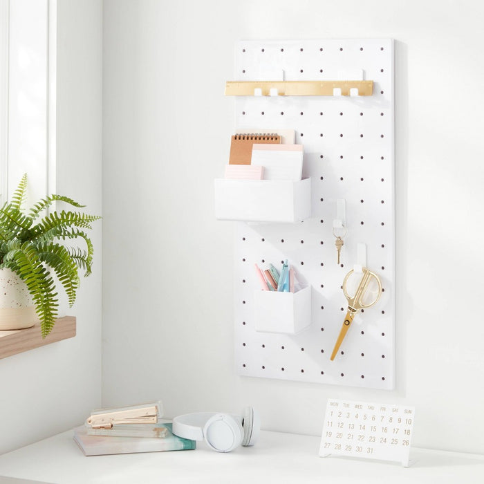 Set of 2 Pegboard Double Hooks - Brightroom: Adjustable Storage & Organization, Portable Utility Shelf Parts