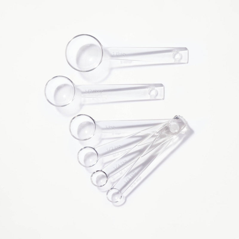 6pc Tritan Plastic Measuring Spoons Clear - Figmint