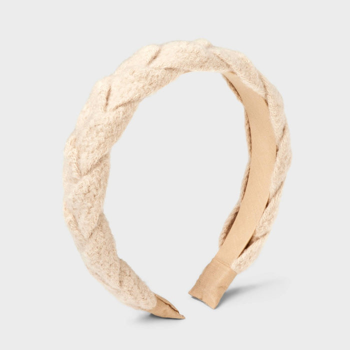 Girls' Braided Knit Headband - Cat & Jack Tan