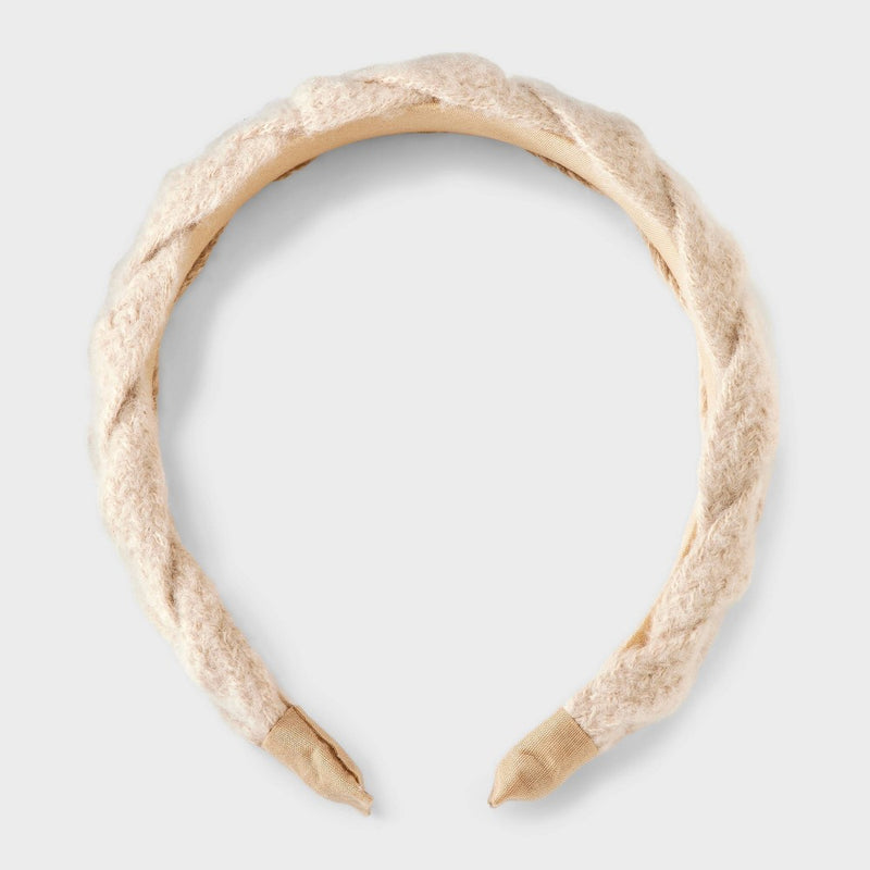 Girls' Braided Knit Headband - Cat & Jack Tan