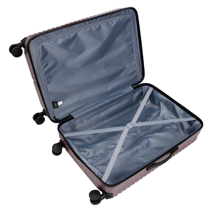 Skyline 3pc Hardside Checked Spinner Luggage Set - Rose Gold (LOCAL PICKUP ONLY)