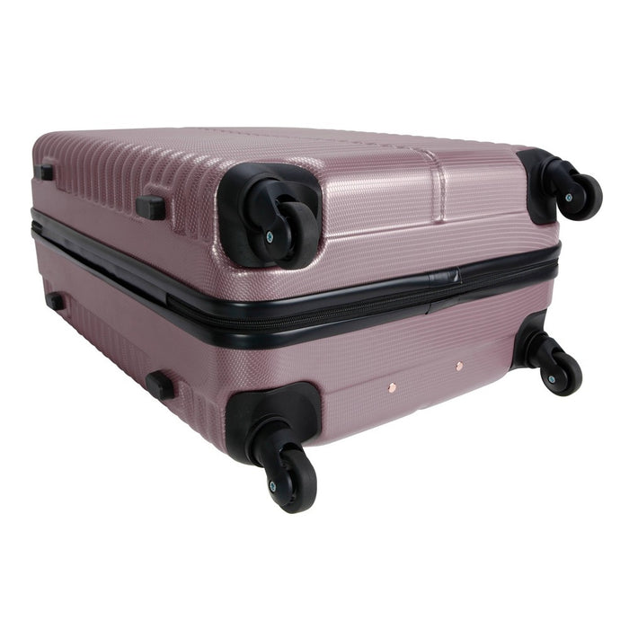 Skyline 3pc Hardside Checked Spinner Luggage Set - Rose Gold (LOCAL PICKUP ONLY)