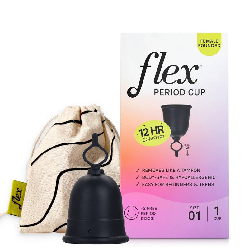 Flex Menstrual Cup with 2 Free Menstrual Discs - Size 1 Slim
