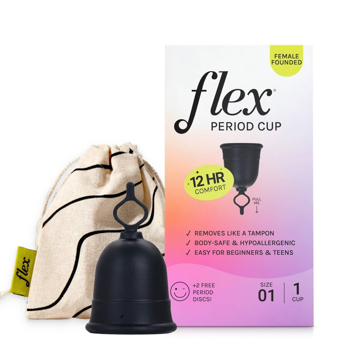 Flex Menstrual Cup with 2 Free Menstrual Discs - Size 1 Slim
