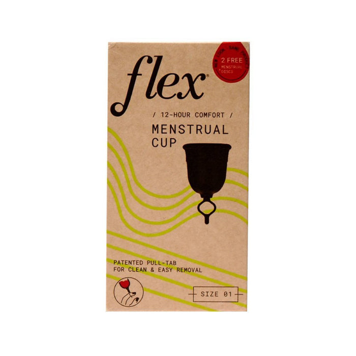 Flex Menstrual Cup with 2 Free Menstrual Discs - Size 1 Slim