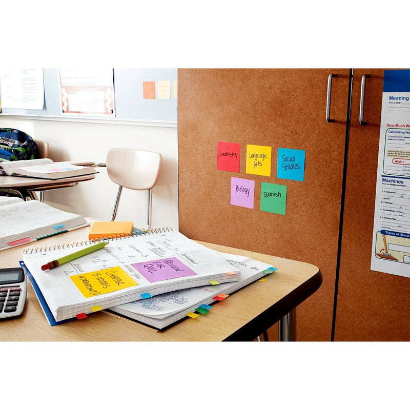 Post-it 5pk 3" x 3" Super Sticky Notes 45 Sheets/Pad - Marrakesh Collection: Multicolor Office Supplies, Art & Design