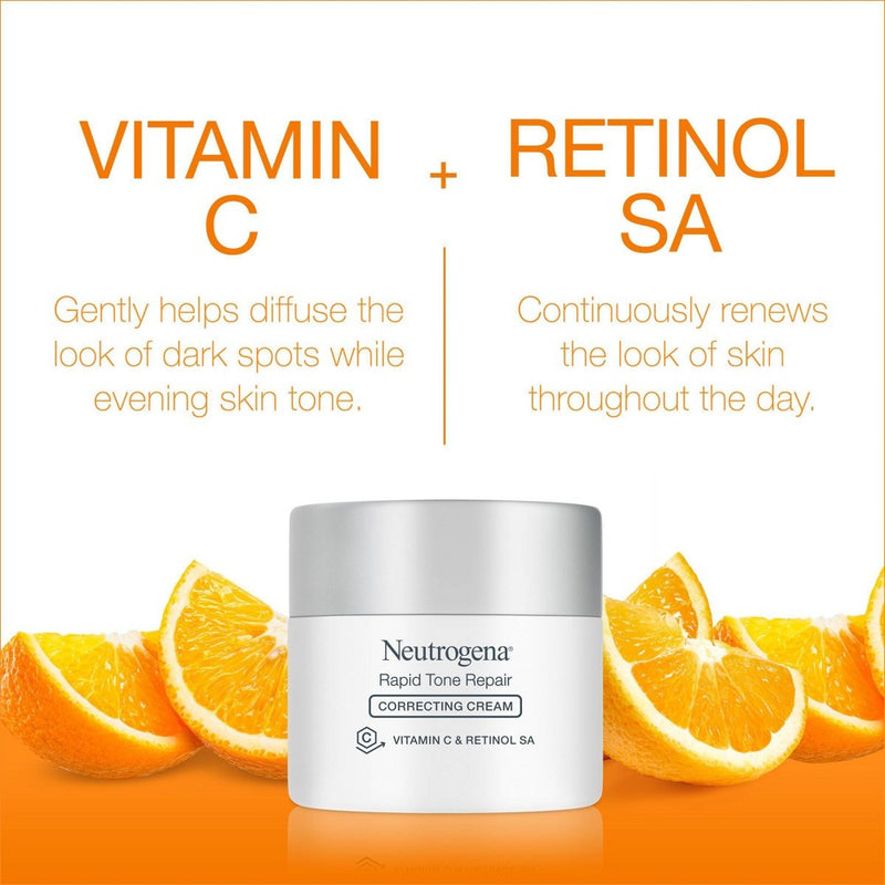 Neutrogena Rapid Tone Repair Retinol + Vitamin C Face and Neck Cream - 1.7oz