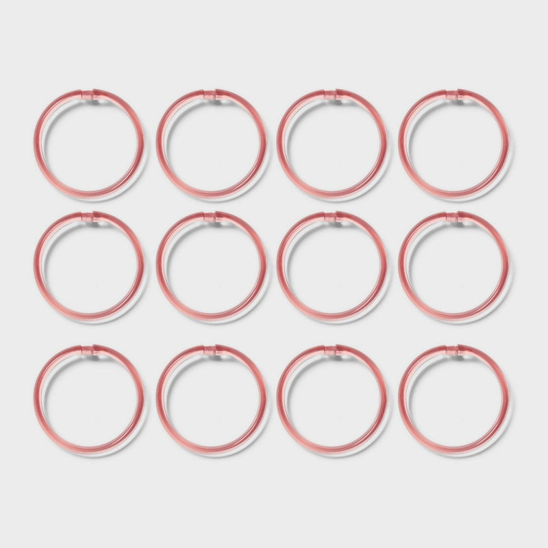Colored Shower Curtain Rings Pink - Room Essentials