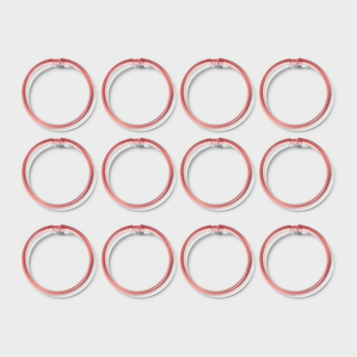 Colored Shower Curtain Rings Pink - Room Essentials