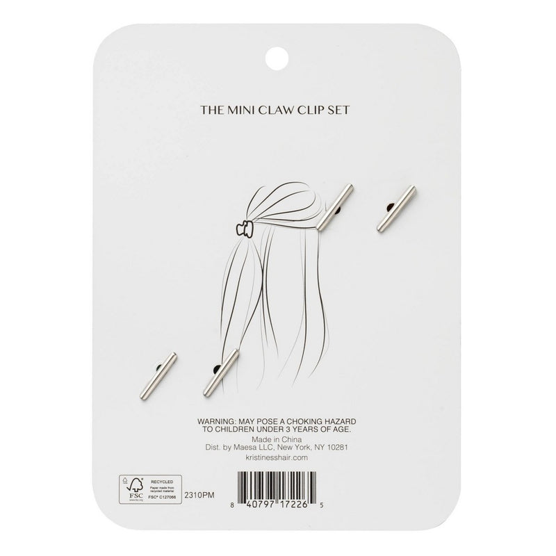 Kristin Ess The Mini Claw Hair Clip Set - 2ct
