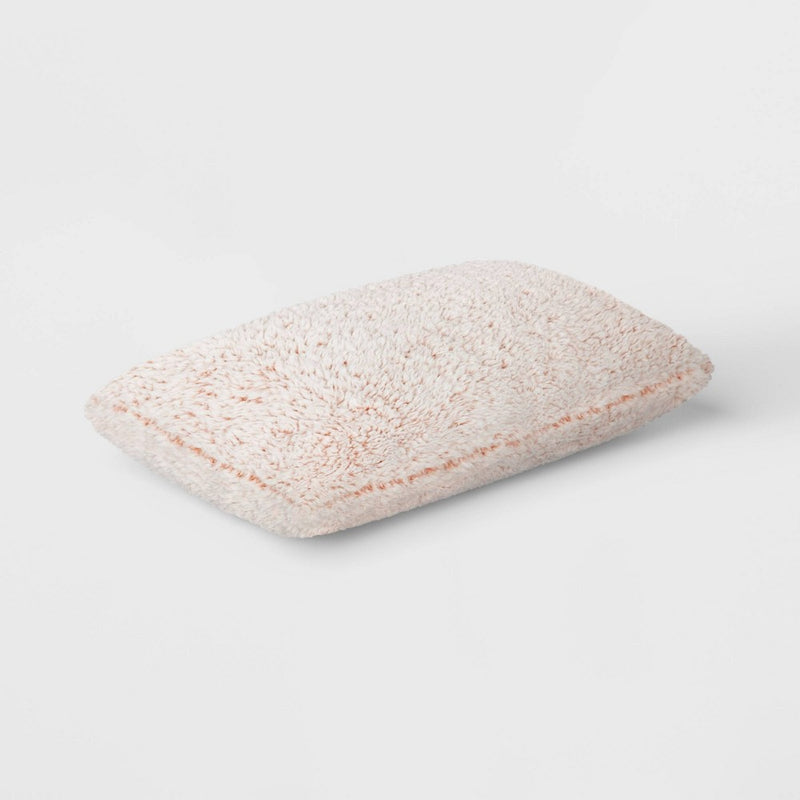 Reversible Tipped Faux Shearling Lumbar Throw Pillow Rust - Room Essentials: Indoor Polyester Fill, Dorm Accessory