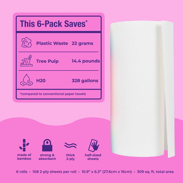 Bim Bam Boo Bamboo Paper Towels - 6pk
