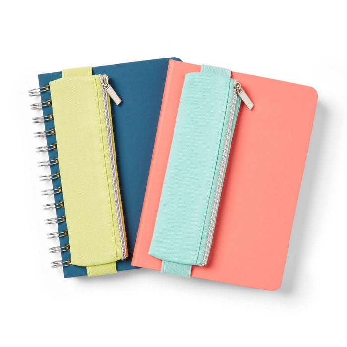 College Ruled Journal with Pouch Coral - up&up: School Supplies, 5x7 Inch, 96 Pages, Hard Cover, FSC Certified
