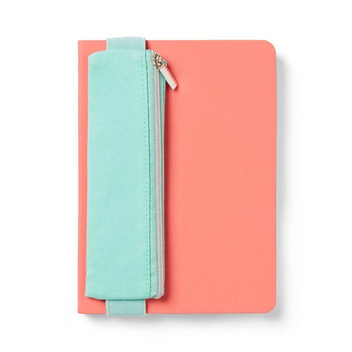 College Ruled Journal with Pouch Coral - up&up: School Supplies, 5x7 Inch, 96 Pages, Hard Cover, FSC Certified