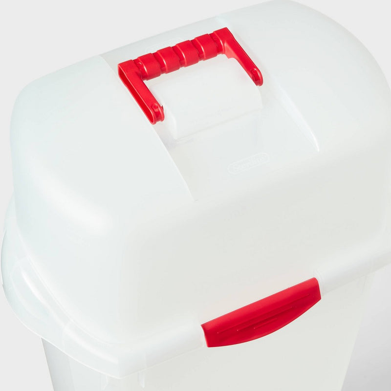 30" Clear Vertical Wrap Box - Clear Lid with Rocket Red Handle and Latch - Brightroom (LOCAL PICKUP ONLY)