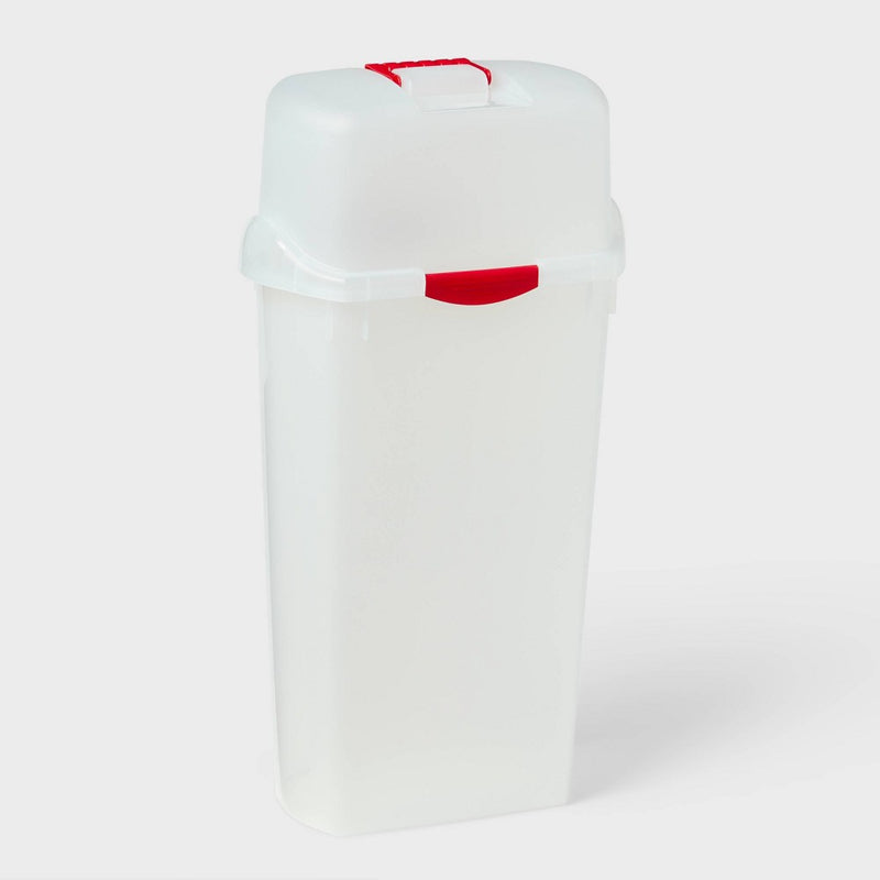 30" Clear Vertical Wrap Box - Clear Lid with Rocket Red Handle and Latch - Brightroom (LOCAL PICKUP ONLY)