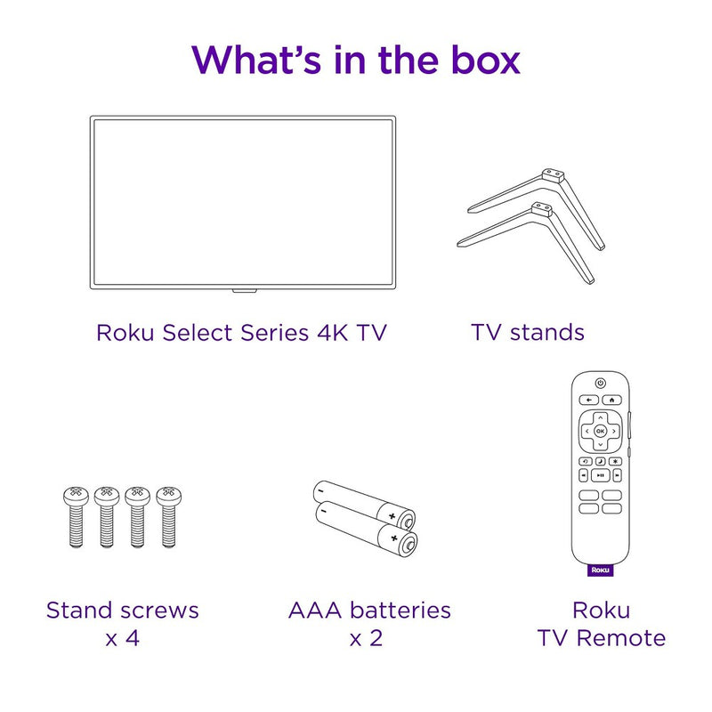Roku 55" Select Series 4K HDR Smart Roku TV with Roku TV Remote (LOCAL PICKUP ONLY)