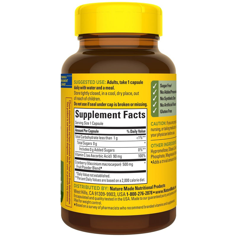 Nature Made Cranberry 500mg Capsules - 60ct