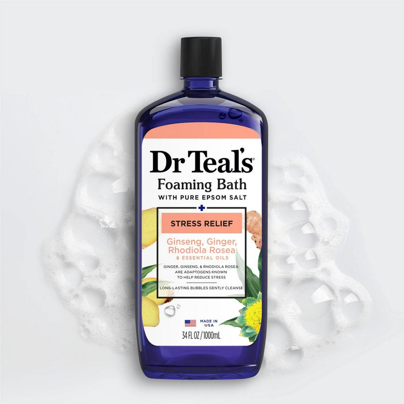 Dr Teal's Stress Relief Essential Oils Foaming Bath Soak - 34oz