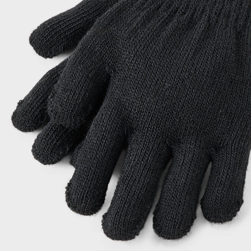 Toddler 3pk Glove - Cat & Jack Black 2T-5T