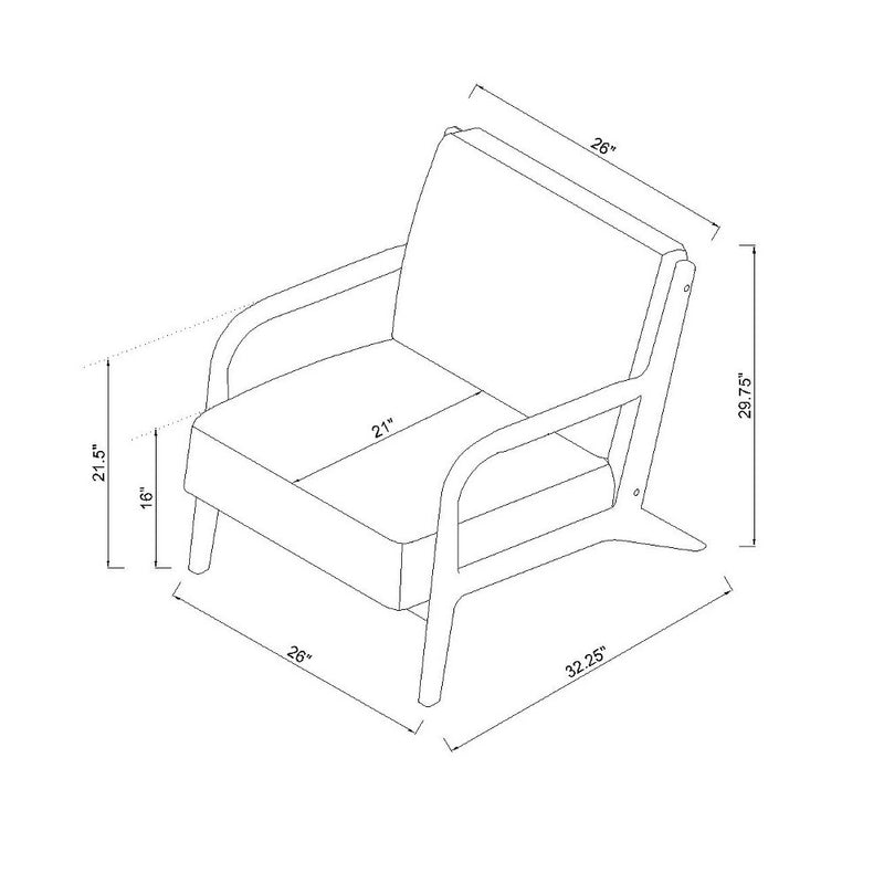 Esters Wood Armchair Husk - Threshold: Upholstered Vintage-Inspired, Comfortable Seating (LOCAL PICKUP ONLY)