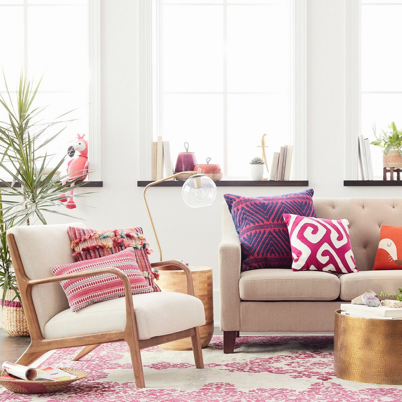 Esters Wood Armchair Husk - Threshold: Upholstered Vintage-Inspired, Comfortable Seating (LOCAL PICKUP ONLY)