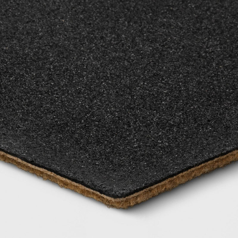 1'6"x2'6" Halloween Checkered Faux Coir Doormat Natural/Black - Hyde and EEK! Boutique (LOCAL PICKUP ONLY)