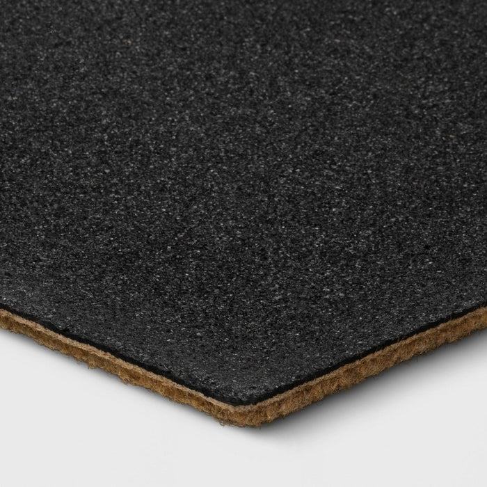 1'6"x2'6" Halloween Checkered Faux Coir Doormat Natural/Black - Hyde and EEK! Boutique (LOCAL PICKUP ONLY)