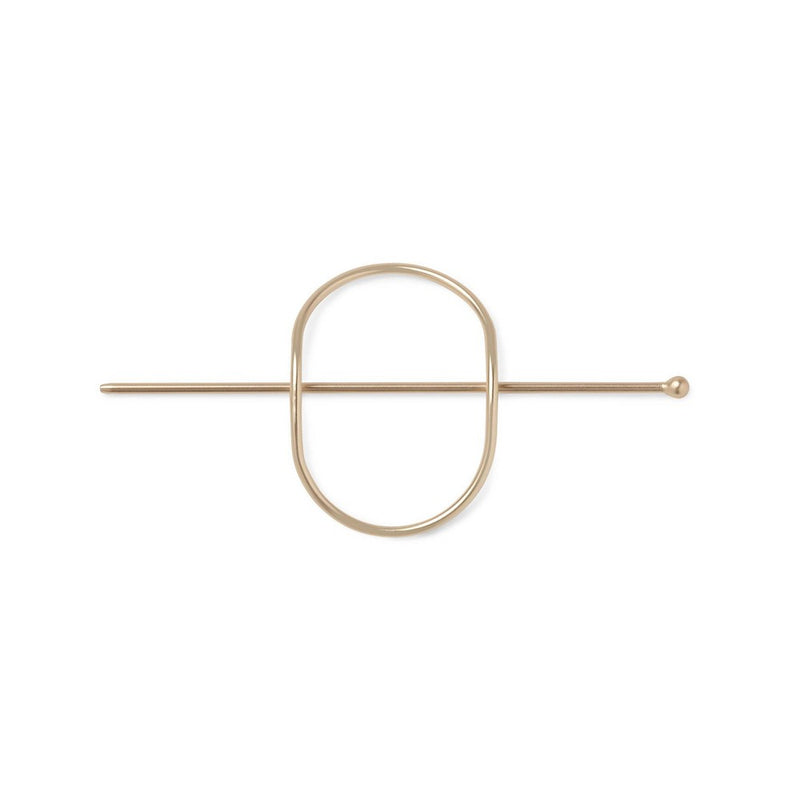 The Hair Edit Hoop & Pin Barrette - Soft Gold - 2pk