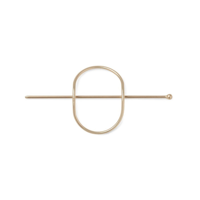 The Hair Edit Hoop & Pin Barrette - Soft Gold - 2pk