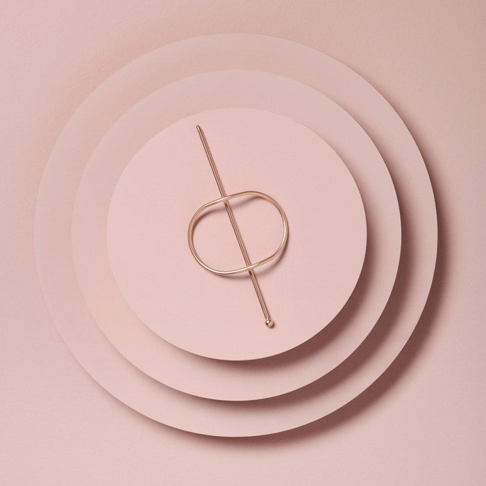 The Hair Edit Hoop & Pin Barrette - Soft Gold - 2pk