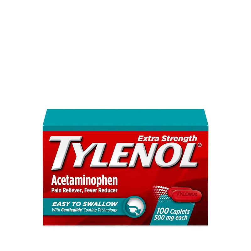 Tylenol Extra Strength Acetaminophen - Easy to Swallow Pain Reliever Caplets - 100 ct
